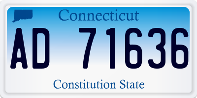 CT license plate AD71636