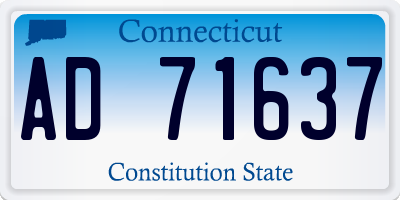 CT license plate AD71637