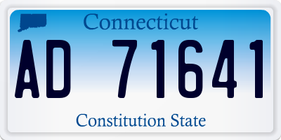 CT license plate AD71641