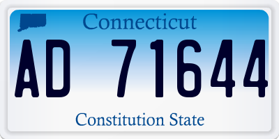 CT license plate AD71644