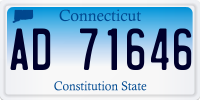 CT license plate AD71646
