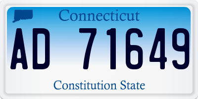 CT license plate AD71649