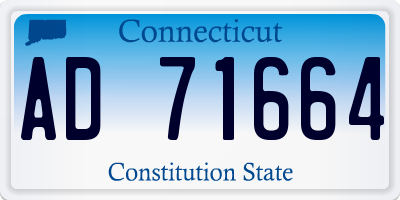 CT license plate AD71664