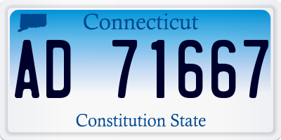 CT license plate AD71667