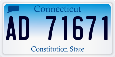 CT license plate AD71671