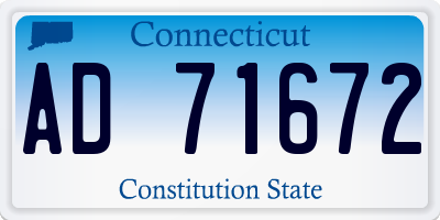 CT license plate AD71672