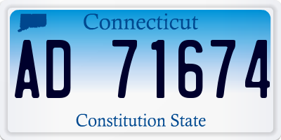 CT license plate AD71674