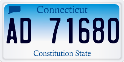 CT license plate AD71680