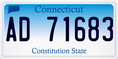 CT license plate AD71683