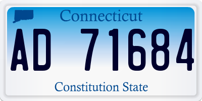 CT license plate AD71684