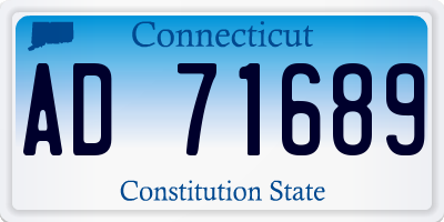 CT license plate AD71689
