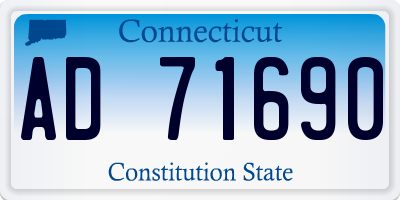 CT license plate AD71690