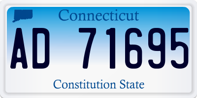 CT license plate AD71695