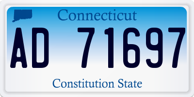 CT license plate AD71697