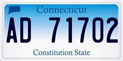 CT license plate AD71702