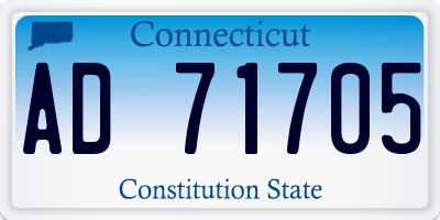 CT license plate AD71705