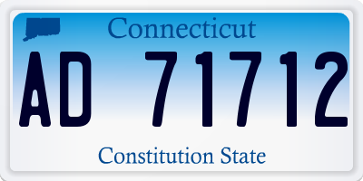 CT license plate AD71712