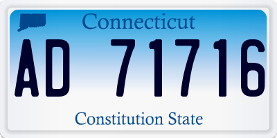 CT license plate AD71716
