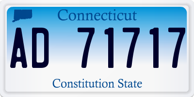 CT license plate AD71717