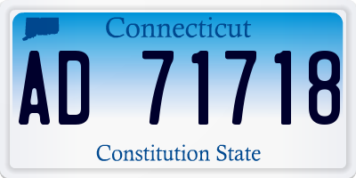CT license plate AD71718