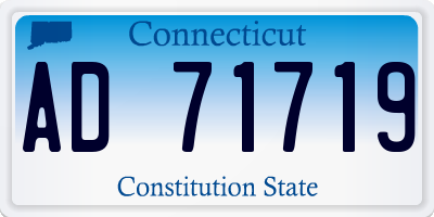 CT license plate AD71719