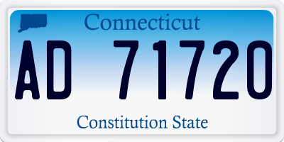CT license plate AD71720
