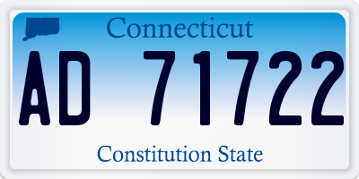 CT license plate AD71722