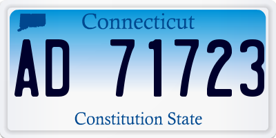 CT license plate AD71723