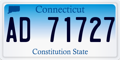 CT license plate AD71727