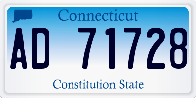 CT license plate AD71728