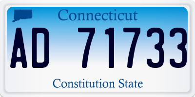 CT license plate AD71733