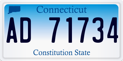 CT license plate AD71734