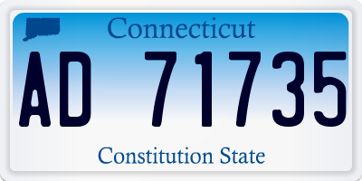 CT license plate AD71735