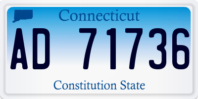 CT license plate AD71736