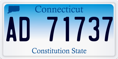 CT license plate AD71737