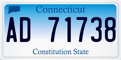 CT license plate AD71738