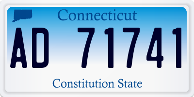 CT license plate AD71741