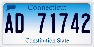 CT license plate AD71742