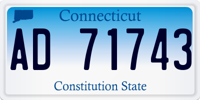 CT license plate AD71743