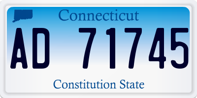 CT license plate AD71745