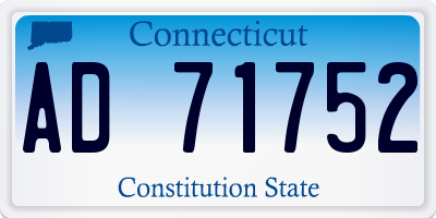 CT license plate AD71752