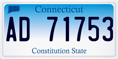 CT license plate AD71753