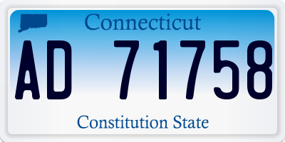 CT license plate AD71758