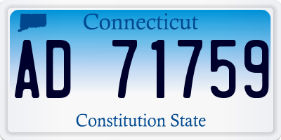 CT license plate AD71759