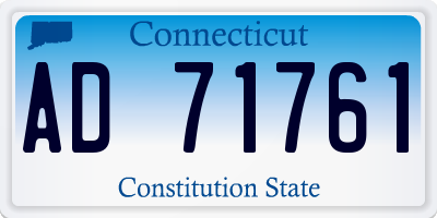 CT license plate AD71761