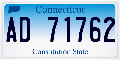 CT license plate AD71762