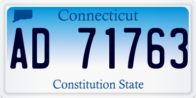 CT license plate AD71763