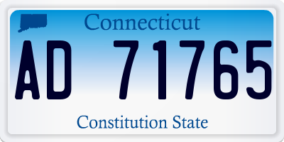 CT license plate AD71765