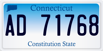 CT license plate AD71768