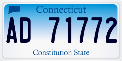 CT license plate AD71772